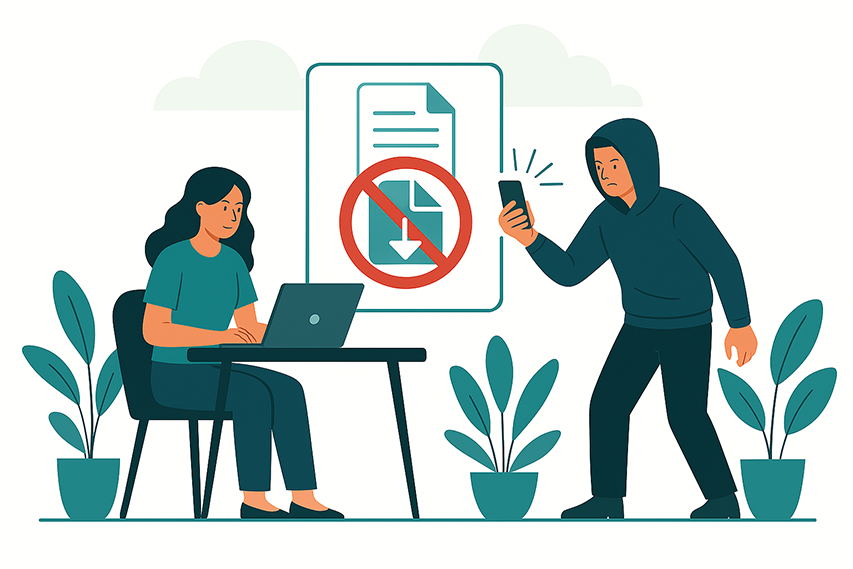 Unauthorized Downloads and Screen Captures